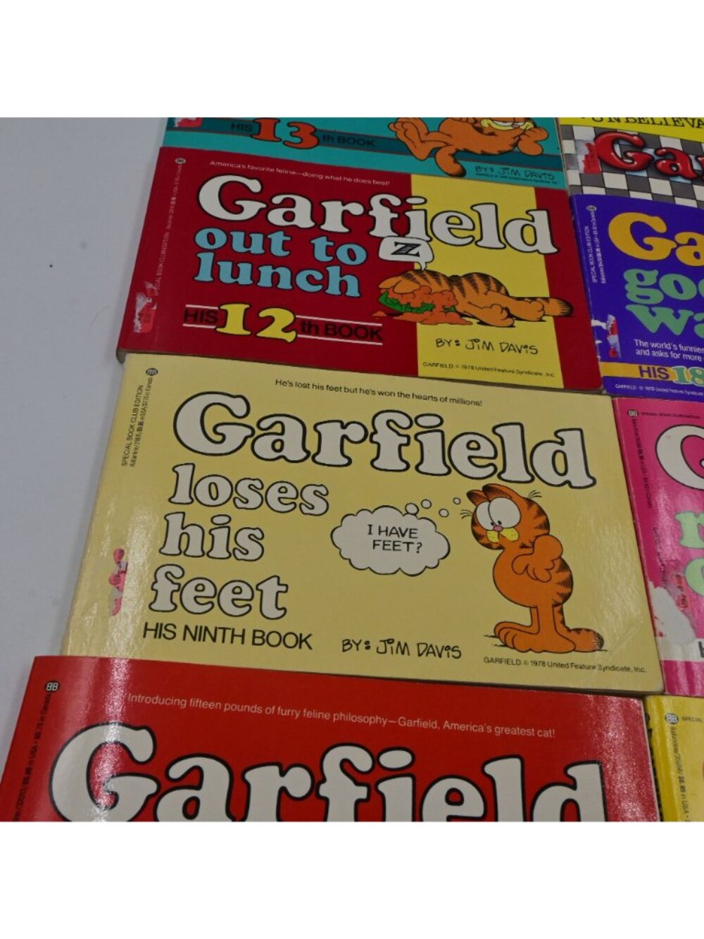 Garfield Comic Strip Book Lot Jim Davis Vintage Lot Of 12 - Picture 5 of 16
